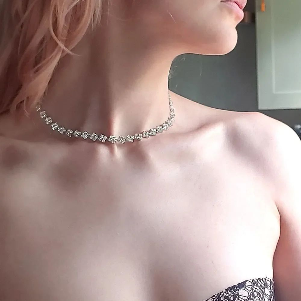 Vintage Diamond Shaped Rhinestone Collar